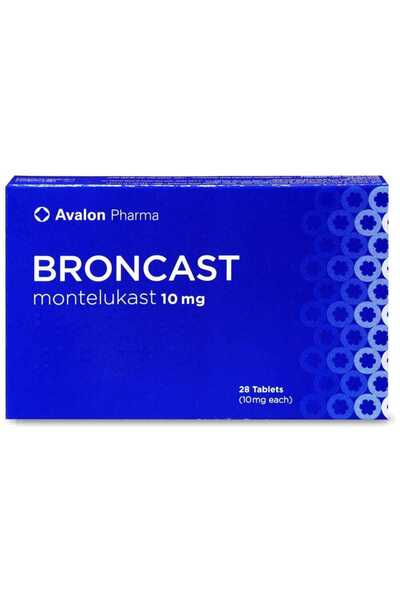 AVALON PHARMA Broncast 10 mg Tablets for Allergy Relief - 28 Tablets | برونكا...