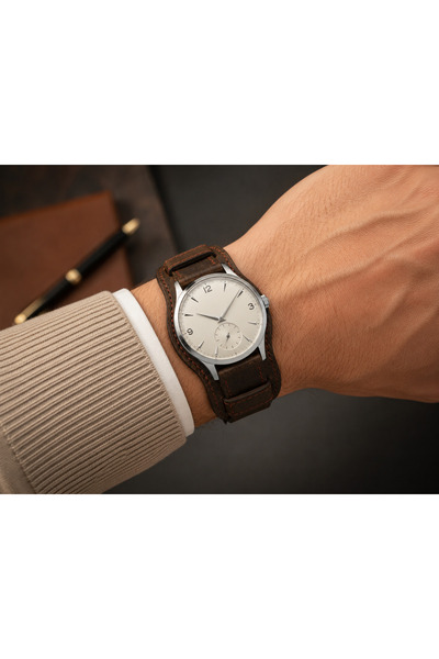 Leather Class El Yapımı Bund Saat Kayışı | Hakiki Deri | Kahverengi | 22 mm Ö...