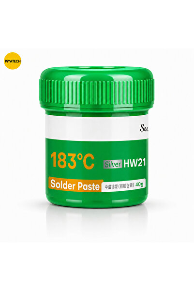 PİYATECH Hw21 183 Derece Gümüşlü Krem sıvı Lehim Macunu Pastası 40 Gr Anakart...