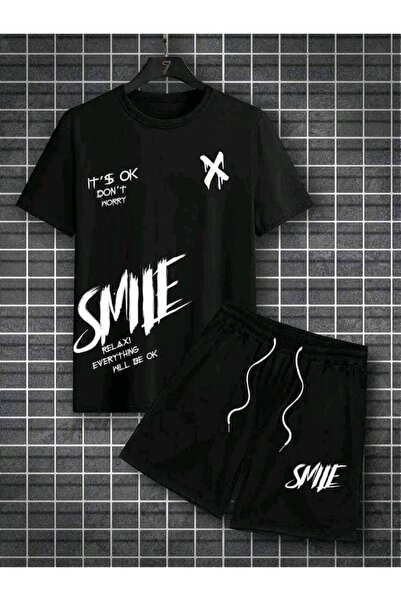 ZEMLİYA Sara Unisex Oversize Shorts Set Short Sleeve T-Shirt Comfortable Fit ...