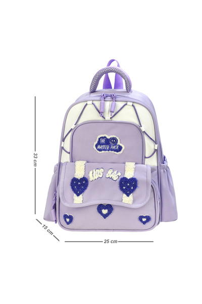 QL ACCESSORY Geantă de grădiniță de lux cu inimioare