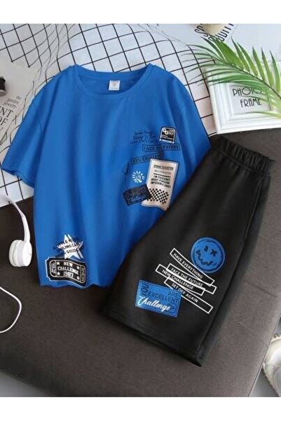 bellanova Unisex Oversize Σετ με Σορτς και Κοντομάνικο T-shirt, Άνετη Εφαρμογ...