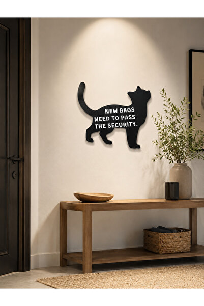 MARLITH HOME Kedi Temalı Ahşap Duvar Süsü-Mutfak ve Ev Dekorasyonu MDF