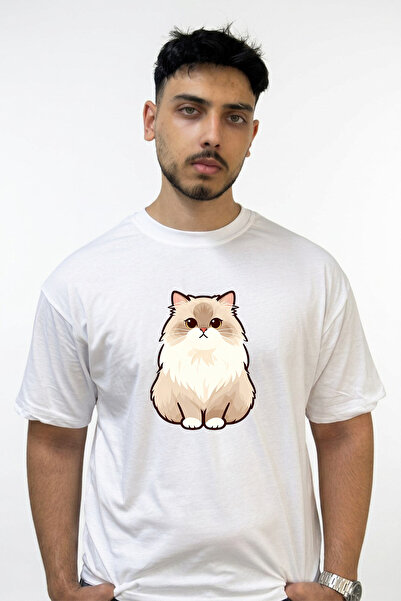 Anetos Bela majica sa nadimkom "Fluffy Cat Design" u većem izgledu