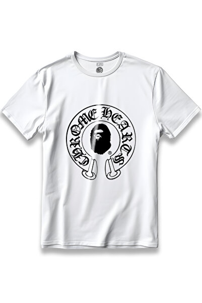 EZG Business CHROMEHEARTS BATHING APE Tricou imprimat unisex, 100% bumbac, cu...