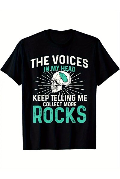17TAKI Men'S Graphic Tee - 'The Voices in My Head' Rock Collector Design Feat...