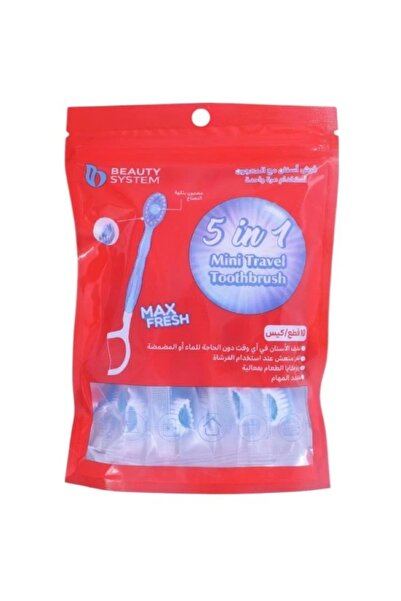 REEFI Beauty System 5-in-1 Mini Travel Toothbrush with Floss & Tongue Cleaner...