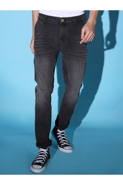 The Indian Garage Co By Styli Men Slim Fit Solid Jeans