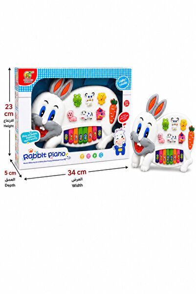 stars pearl Interactive Musical Rabbit Piano Toy for Kids - Colorful Educatio...