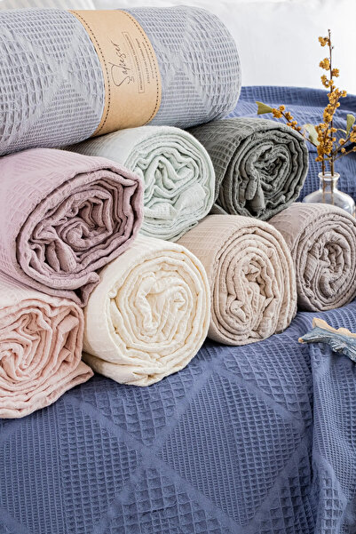 Şaheser Home Collection Lavin %100 Pamuk Jakarlı Pike Yatak Örtüsü Tek Kişili...