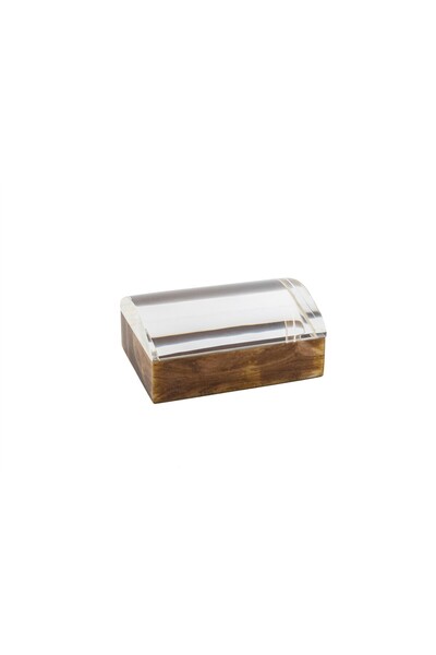 Mikasa Moor Brown Transparent Lid Decorative Box 18X14X8Cm