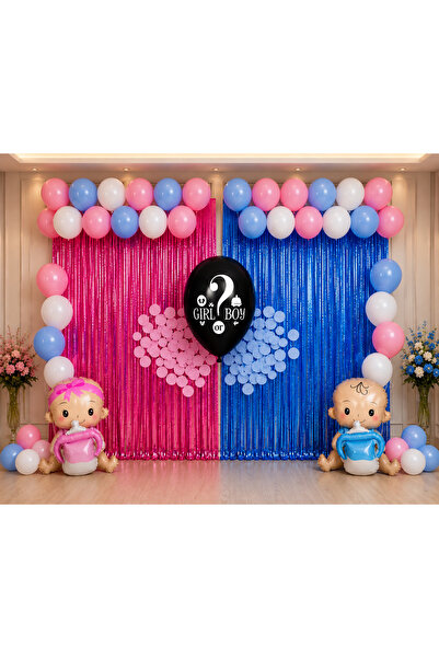 HAPPYLOOPPARTY Girl Gender Reveal Party: Is the Baby a Girl? Male? Background...