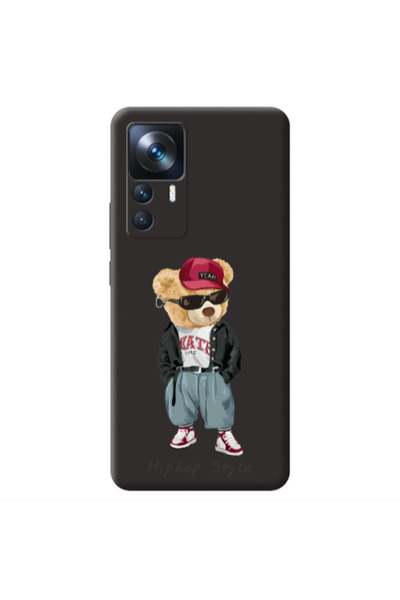 Other Xiaomi Mi 12T Hip hop style Black Colored Silicone TPU Θήκη