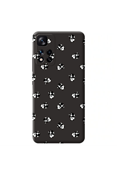 Other Xiaomi Redmi Note 11 Pro 5G Small Pandas Black Colored Silicone TPU Θήκη