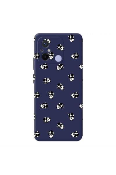 Other Xiaomi Redmi 12C Small Pandas Dark blue Colored Silicone TPU Θήκη