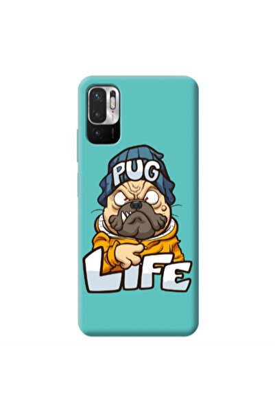 Other Xiaomi Redmi Note 10 Pro 5G Pug Life 2 Turquoise Colored Silicone TPU Θήκη