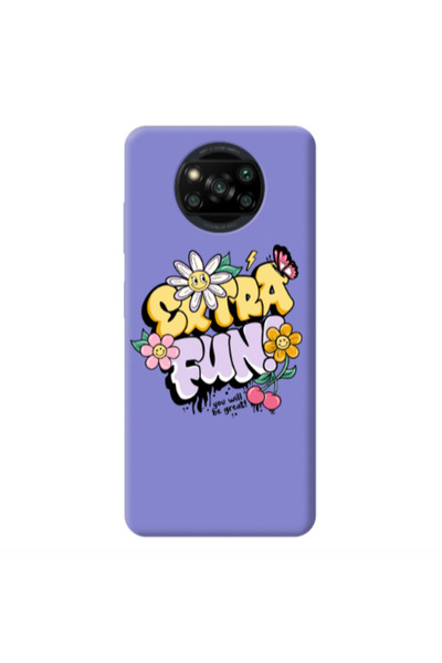 Other Xiaomi Poco X3 Pro Extra Fun Purple Colored Silicone TPU Θήκη