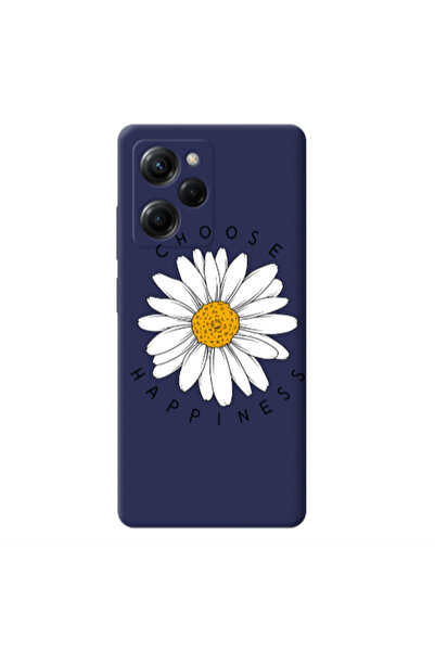 Other Xiaomi Poco X5 Pro Chose Happines Dark blue Colored Silicone TPU Θήκη