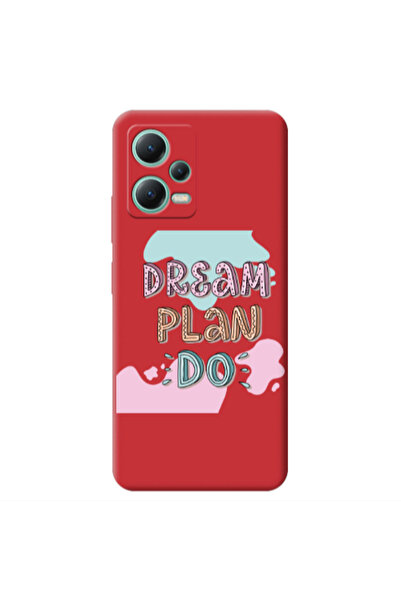 Other Xiaomi Redmi Note 12 Pro 5G Dream Plan Do Red Colored Silicone TPU Θήκη