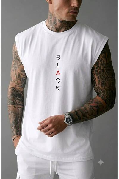 BW Bravely Wear Black Printed Men's (Zero Sleeve) Sleeveless Athlete T-Shirt