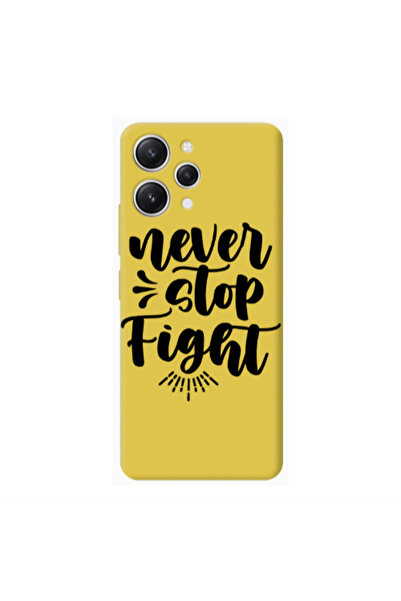 Other Xiaomi Redmi 12 Never stop fight Yellow Colored Silicone TPU Θήκη