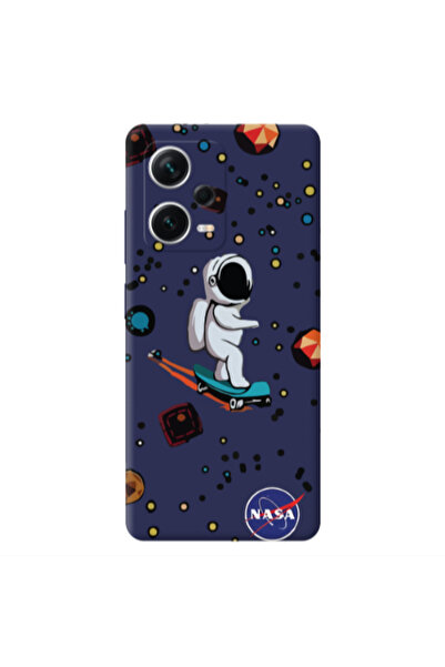 Other Xiaomi Poco X5 Astronaut with skateboard Dark blue Colored Silicone TPU...