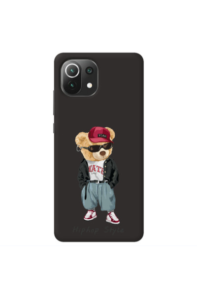 Other Xiaomi Mi 11 Lite Hip hop style Black Colored Silicone TPU Θήκη