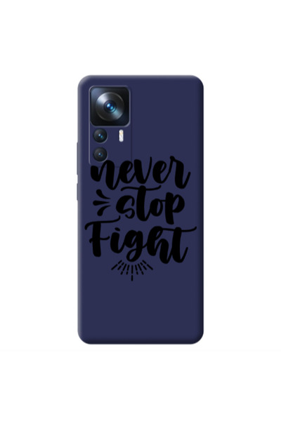Other Xiaomi Mi 12T Never stop fight Dark blue Colored Silicone TPU Θήκη