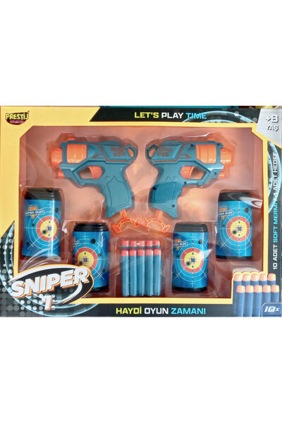 Prestij Oyuncak 2 Silahlı 4 Hedefli 10 Dartlı Nerf Silahı
