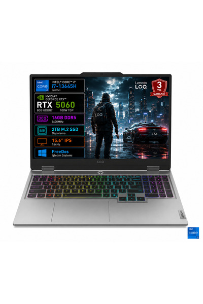 LENOVO Loq 15IRX10 83JE01BETR-01 I7-13645HX 16GB 2tb SSD RTX5060 8gb Tgp 100W...