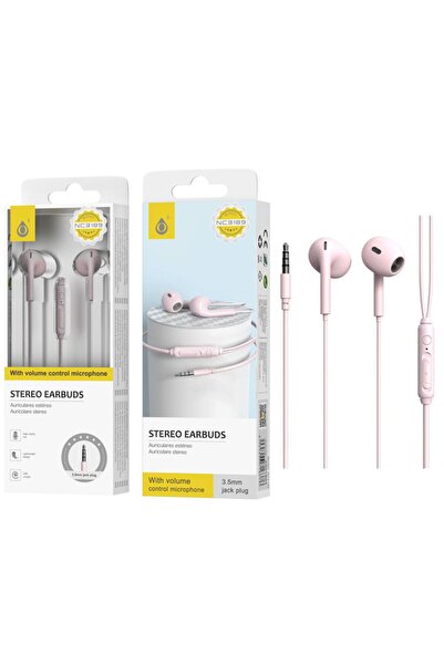 OEM MTK Ενσύρματα Ακουστικά με Μικρόφωνο 1.2μ Στερεοφωνικά Nc3189 Pastez Ροζ ...