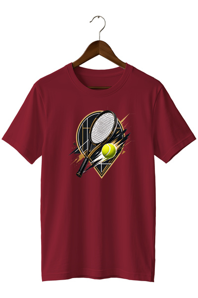 WİDİ Dynamic Tennis Printed T-Shirt Sports Court T-Shirt