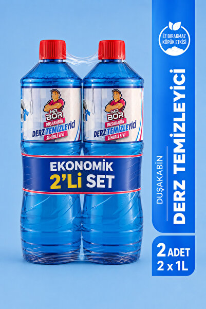 MR.BOR Sihirli Formül Derz & Banyo Duşakabin Fayans Arası Temizleyici 2x 1 Li...