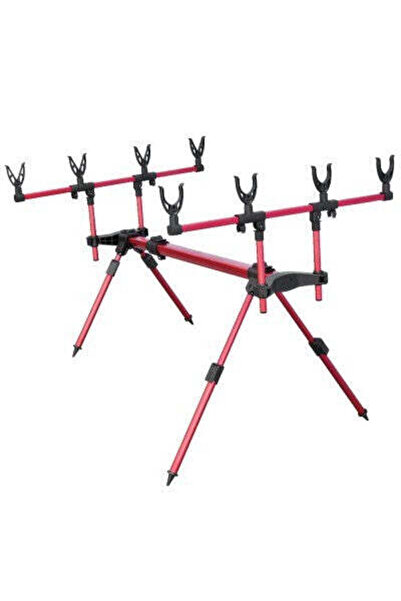 Baracuda Rod Pod RX5-4 Aluminiu 4 Lansete Roșu