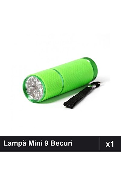 NAİLS Lampă UV/LED Mini Lanternă 9 Becuri pentru Uscare Unghii Gel Manichiură...