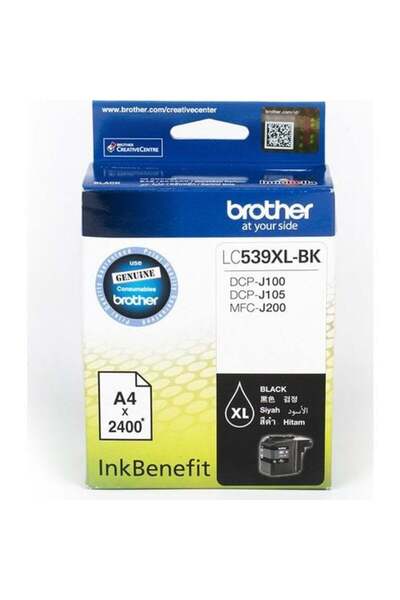 Brother LC539XL - BK Orijinal Siyah (Black) Kartuş 2400 Sayfa