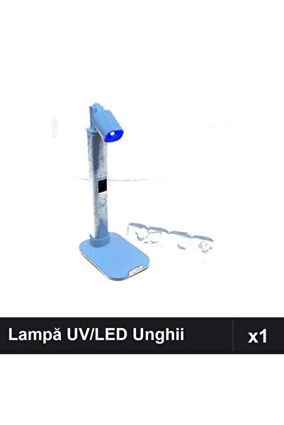NAİLS Lampă UV/LED Lanternă pentru Unghii pe Suport + Ștampile Silicon 4buc, ...