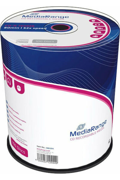 MediaRange Εγγράψιμο CD-R 52x 700MB Κουτί 100 τεμαχίων 100 τεμάχια Κωδικός: M...