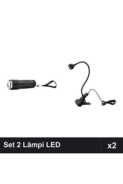 NAİLS Set 2 Lămpi LED Manichiură: Lanternă Silicon 12W + Flexibilă 3W USB