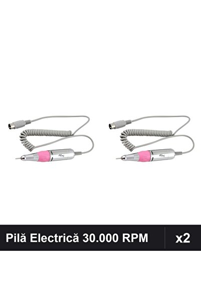 NAİLS Set 2 Pile Electrice Profesionale Manichiură Pedichiură 30.000 RPM cu M...