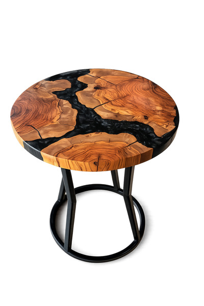 Kilikya Wood Epoksi Zeytin Ağacı Sehpa