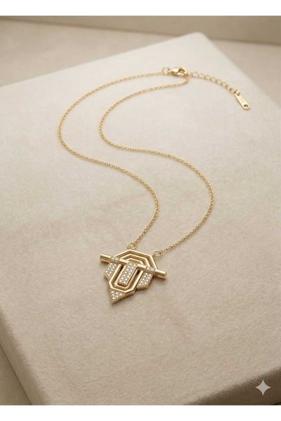 siorella The Trendy Design Steel Necklace with Stones