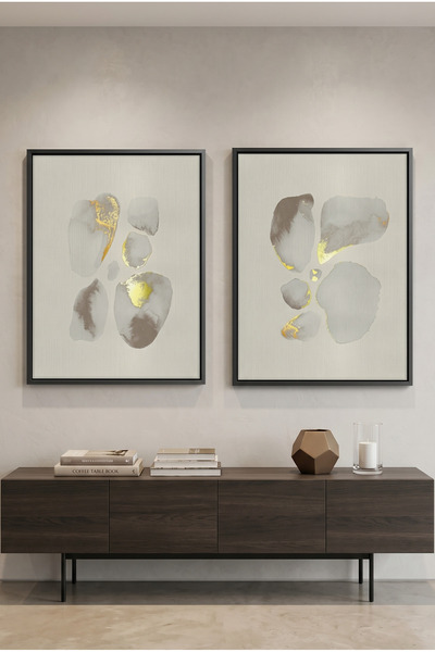 Jasmine Art Geometric Earth Tones Islamic Wall Art | Framed Canvas Print with...