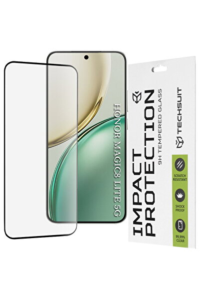 Techsuit Folie pentru Honor Magic8 Lite - 111D Full Cover / Sticlă cu adeziv ...