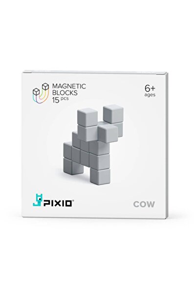 PIXIO Vacă Gri 15 Blocuri de Construcție |   Seria de culori