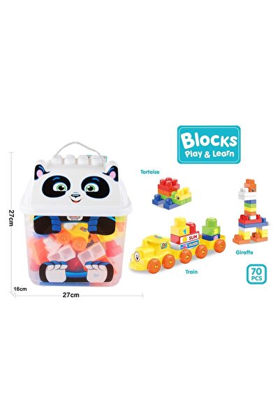 Blue Toys Τουβλάκια σε κουτί Πάντα 70 τεμάχια (MKV874570)