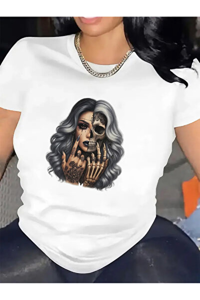 NOURAM cotton Short Sleeve T-Shirt Restaurant Wear, Featuring Durable Skull D...