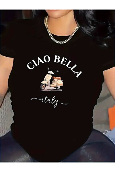 1001moda cotton T-Shirt Restaurant Wear, Featuring Ciao Bella Italy Design, C...
