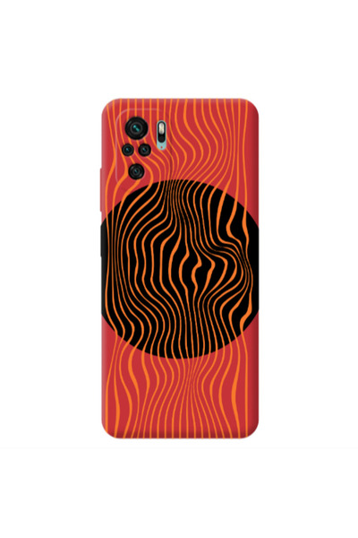 Other Xiaomi Redmi Note 10S Trapezoidal lines Red Colored Silicone TPU Θήκη