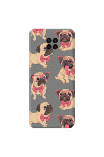 Other Xiaomi Redmi Note 9 Pro Dog Spectacled Grey Colored Silicone TPU Θήκη